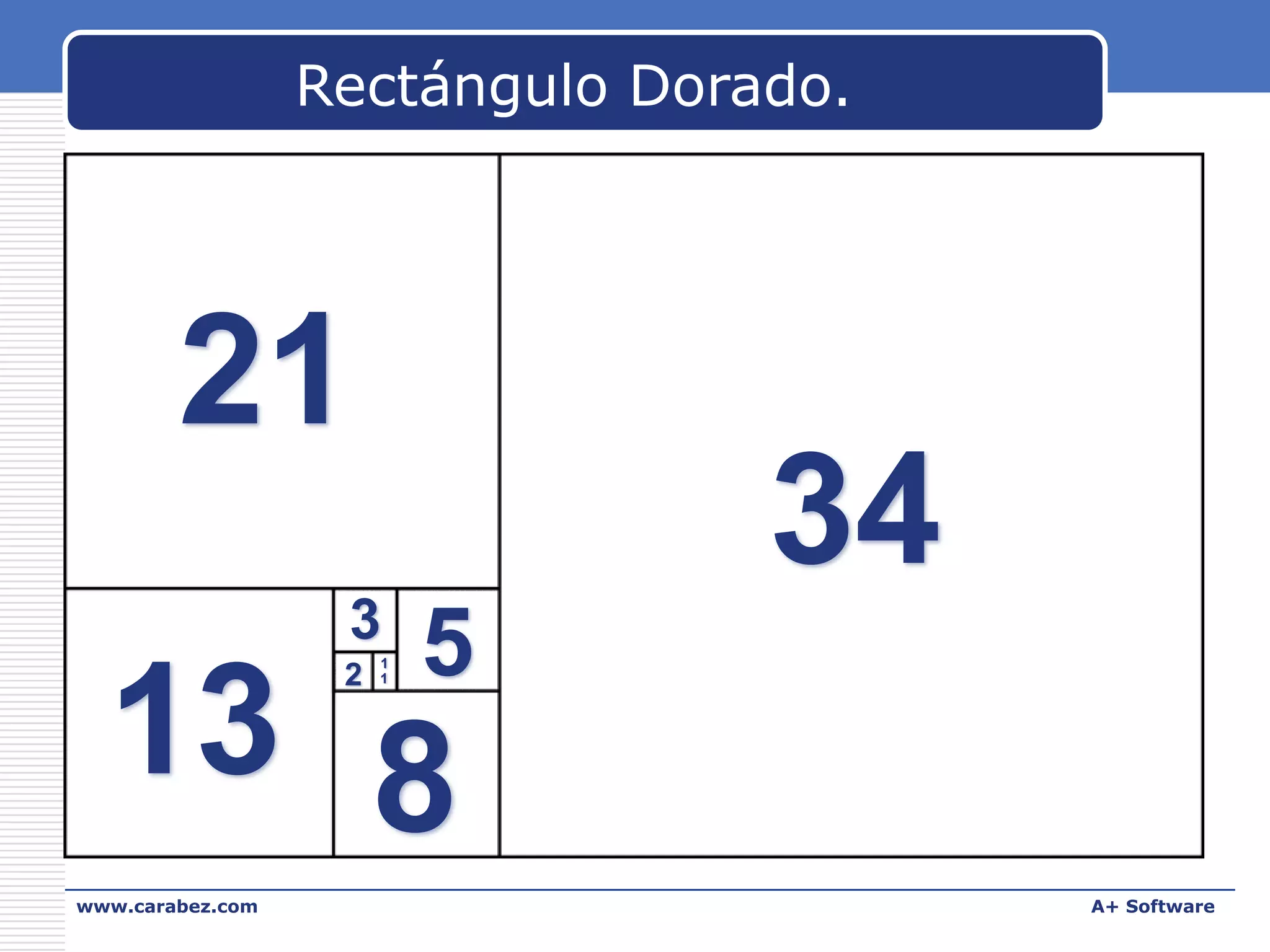 Rectángulo Dorado.

21

34

3
1
1

5

13 8
2

www.carabez.com

A+ Software

 