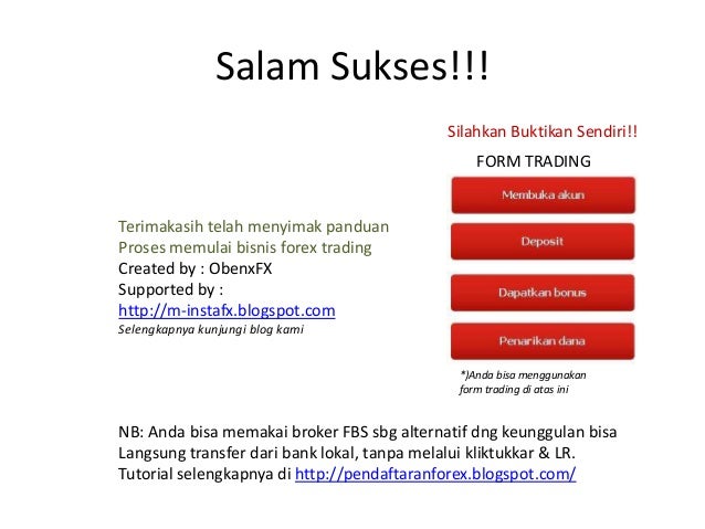 Cara daftar bisnis forex