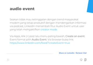 Cara Branding Personal & Perusahaan Memanfaatkan Linkedin | PDF
