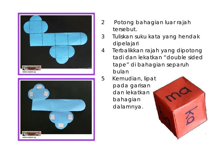 Cara Buat Kiub Suku Kata