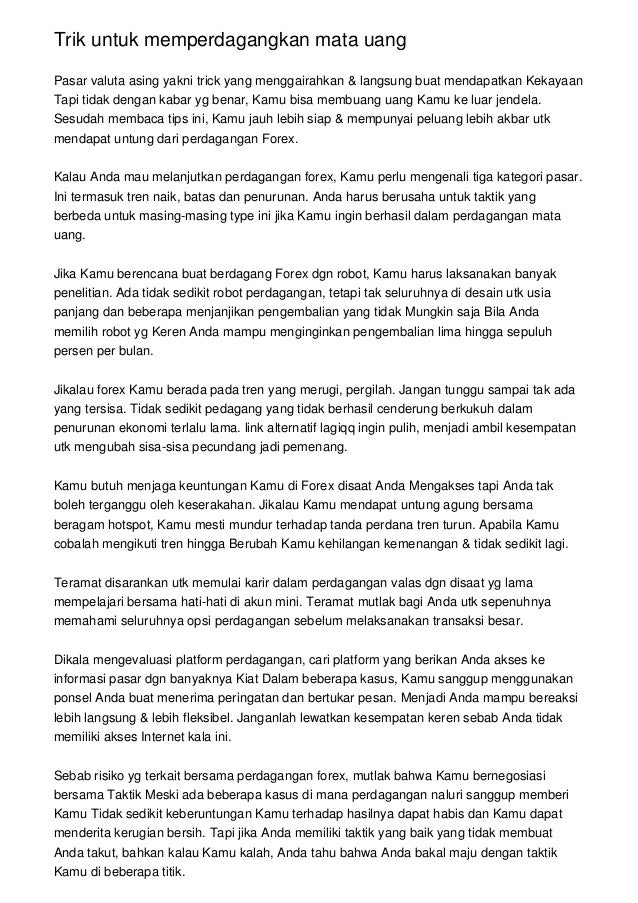 anda dapat membuat opsi perdagangan uang strategi terbaik untuk opsi biner