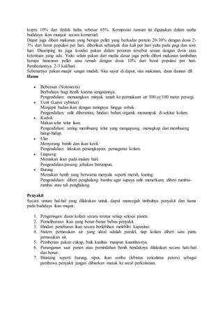 Cara budidaya ikan mujaer | DOCX