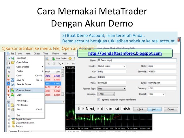 Cara buka akun demo