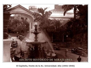 El Capitolio, frente de la Av. Universidad. Año (1941-1945)
 