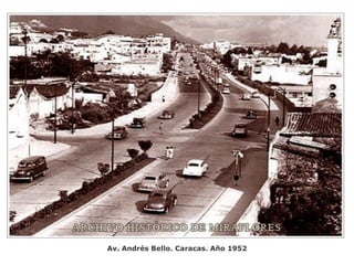 Av. Andrés Bello. Caracas. Año 1952
 