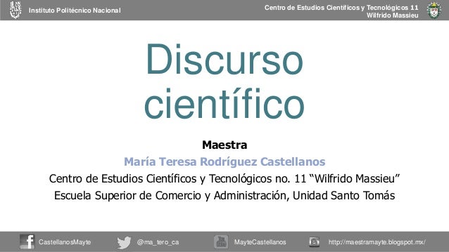 Características del discurso científico