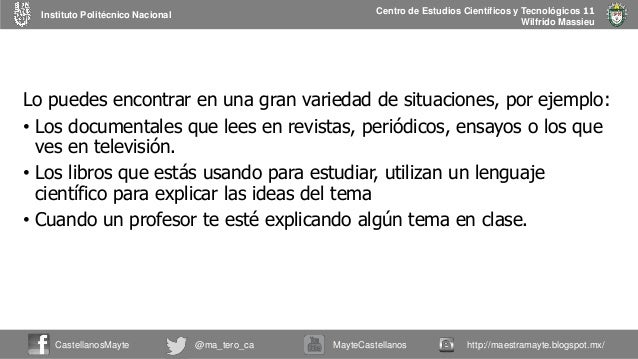 Características del discurso científico