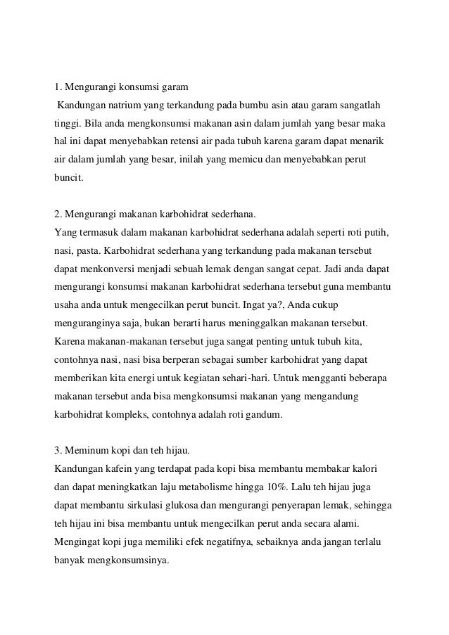 Cara cepat mengecilkan perut buncit secara alami