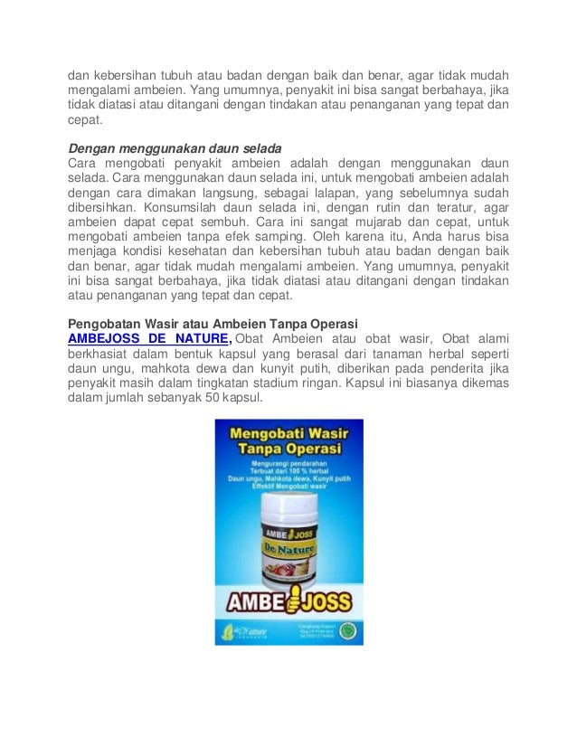  Cara cepat mengobati ambeien secara alami 