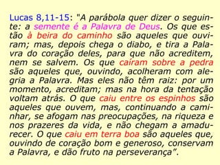 Se essas palavras do Cristo também se diri-
gem aos espíritas, então, cabe-nos pergun-
tar: como nós a estamos recebendo?
 