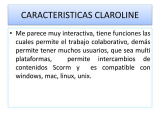 Características claroline | PPTX