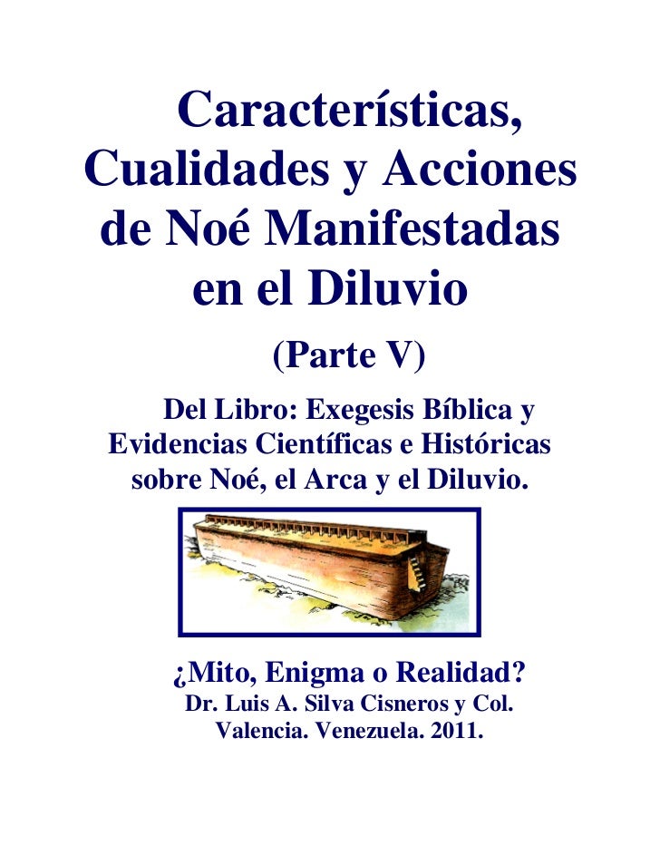 LIBRO CARACTERISTICAS, CUALIDADES Y ACCIONES DE NOE
