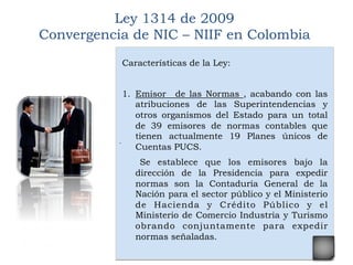 Caracteristicas de la ley 1314 2009 | PDF