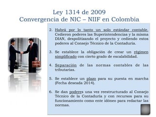 Caracteristicas de la ley 1314 2009 | PDF