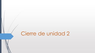 Cierre de unidad 2
 
