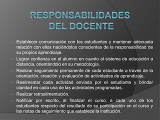 Caracteristicas de los roles del estudiante y el docente | PPTX