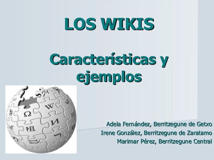Resultado de imagen para que es y que caracteristica tiene un wikis