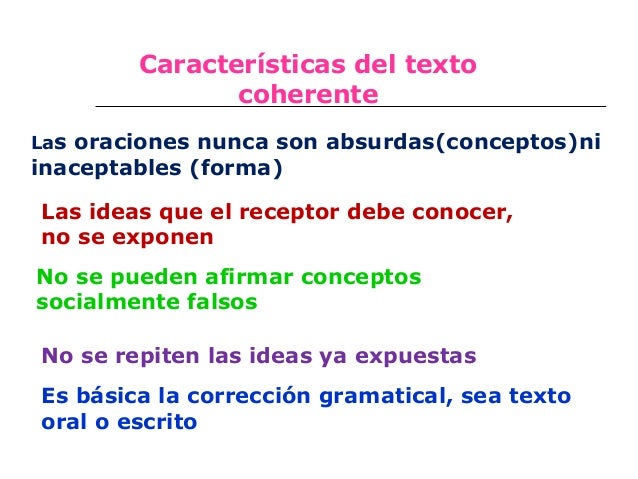Caracteristicas del texto. unidad ii