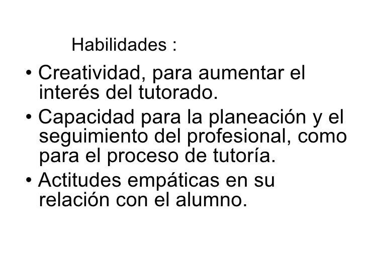 Caracteristicas de un tutor