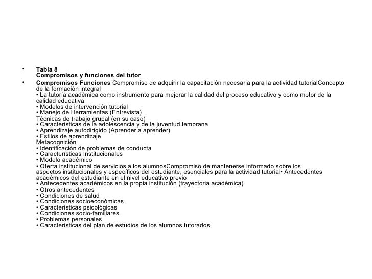Caracteristicas de un tutor