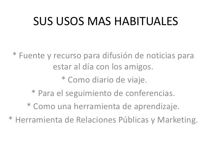 Caracteristicas del twitter