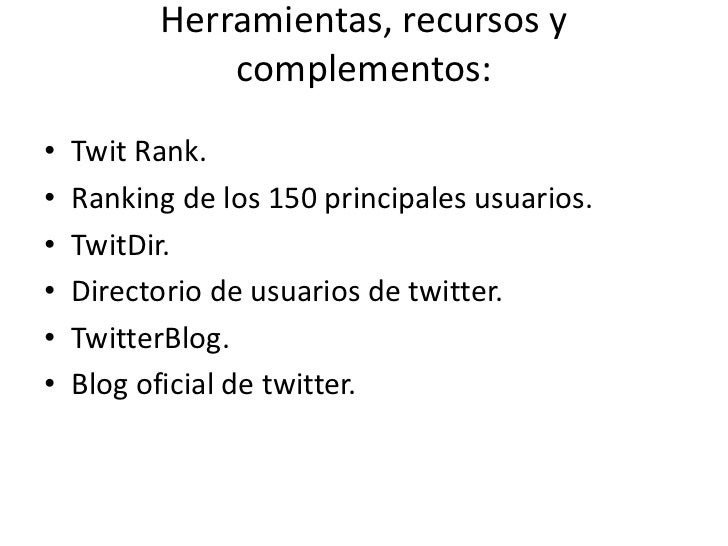 Caracteristicas del twitter