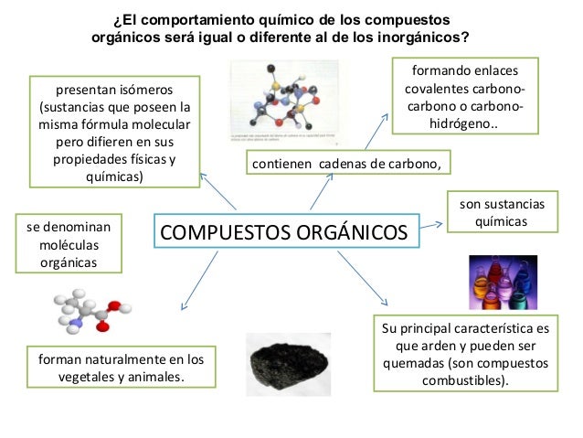 Caracteristicas de sustancias organicas e