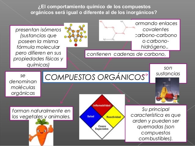 Caracteristicas de sustancias organicas e sand