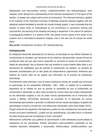 Características de Docente del Siglo XXI | PDF