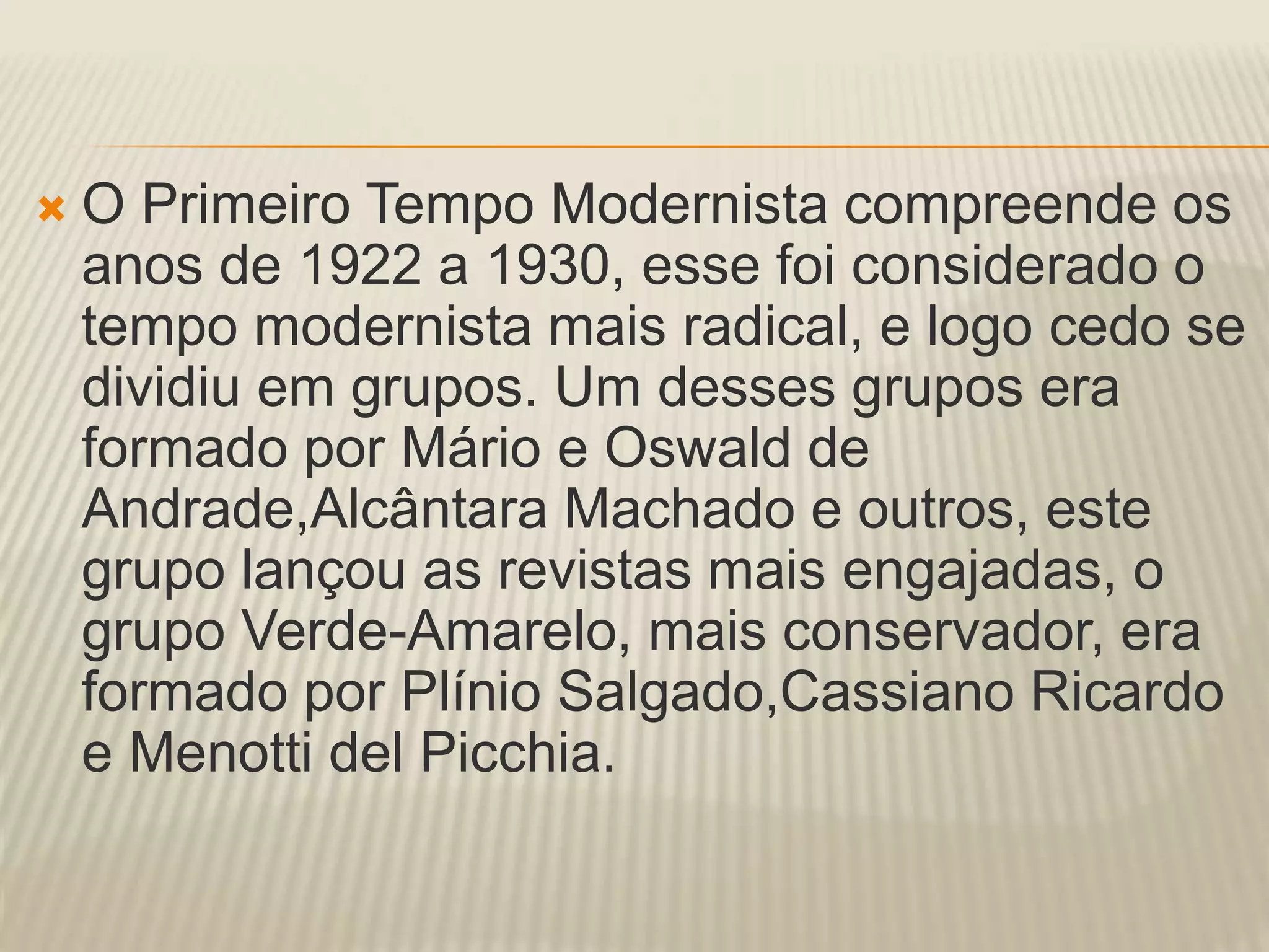 Caracteristicas do modernismo 3º ano | PPT | Download Gratuito