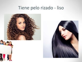Tiene pelo rizado - liso
 