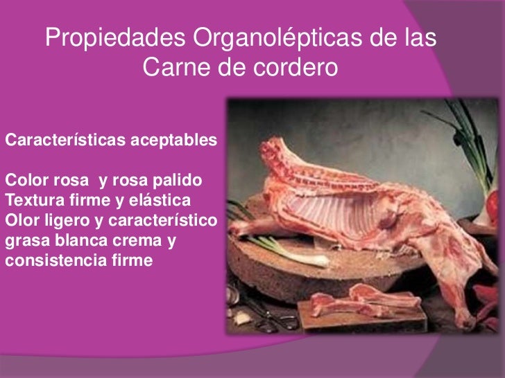 Resultado de imagen para propiedades organolepticas de la carne
