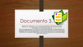 Caracteristicas y elementos de un reporte de práctica | PDF