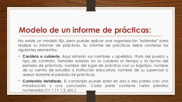 Caracteristicas y elementos de un reporte de práctica