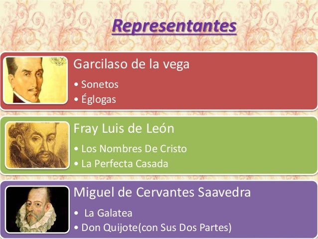 Caracteristicas y representantes del renacimiento