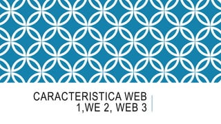 CARACTERISTICA WEB
1,WE 2, WEB 3
 