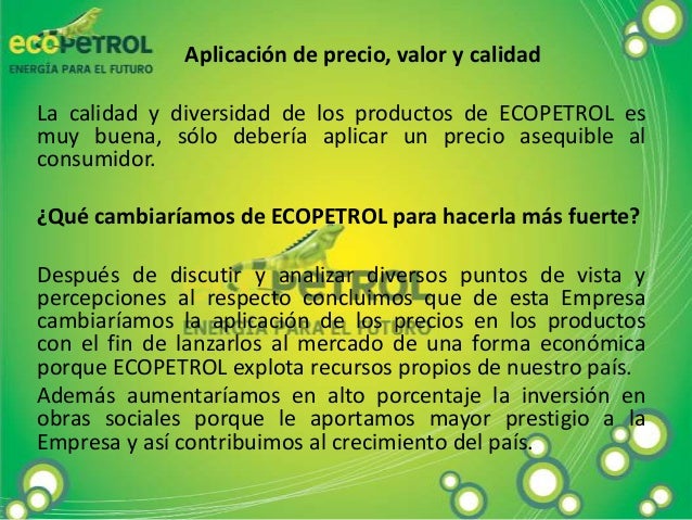 ECOPETROL - CARACTERIZACIÓN DEL CONSUMIDOR