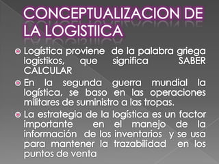 Caracterizacion de la logistica en Colombia