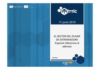 EL SECTOR DEL OLIVAR 
DE EXTREMADURA
Especial referencia al 
aderezo
Nombre
11 junio 2015
 