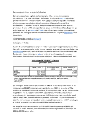 Caracterizcion pypes peru