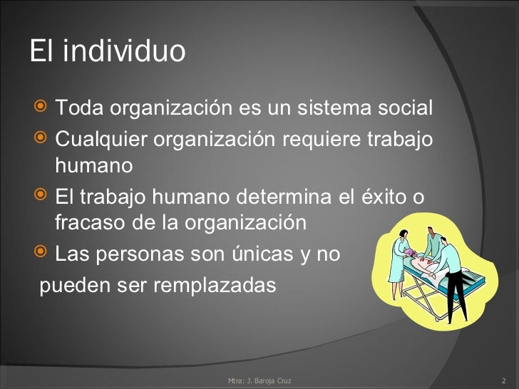 Características del individuo