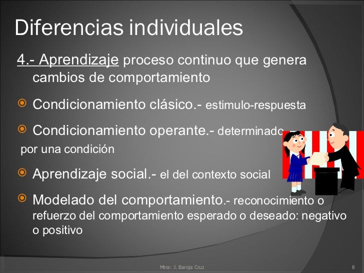 Características del individuo