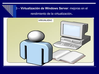   3 –  Virtualización de Windows Server : mejoras en el  rendimiento de la virtualización . 