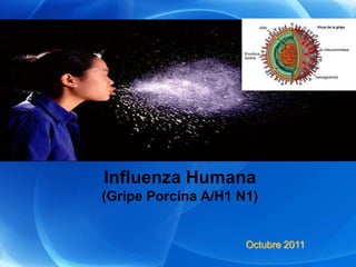Influenza Humana
(Gripe Porcina A/H1 N1)


                     Octubre 2011
 