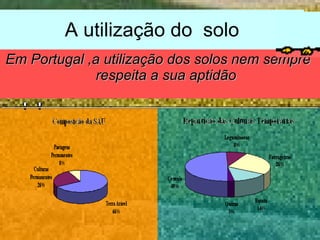 A utilização do  solo Em Portugal ,a utilização dos solos nem sempre  respeita a sua aptidão 