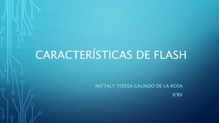 CARACTERÍSTICAS DE FLASH
NEFTALY TERESA GALINDO DE LA ROSA
6°BV
 