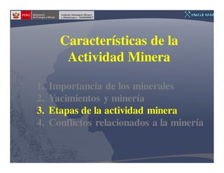 Características de la Actividad Minera | PDF