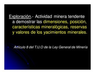 Características de la Actividad Minera | PDF