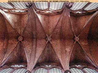BÓVEDAS DE CRUCERÍA DE LA CATEDRAL DE REIMS (FRANCIA).   1211-1311. Arte gótico. 