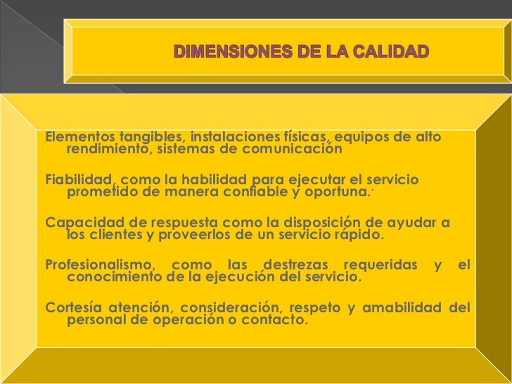 CaracteríSticas De La Calidad